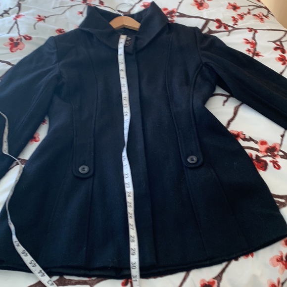 Majora wool blend coat, black, size large - Picture 6 of 9
